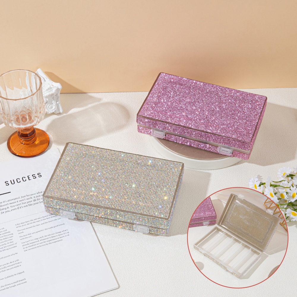 Luxury Skincare Organizer - 럭셔리 샤이니 라인스톤 수납함 네일 젤