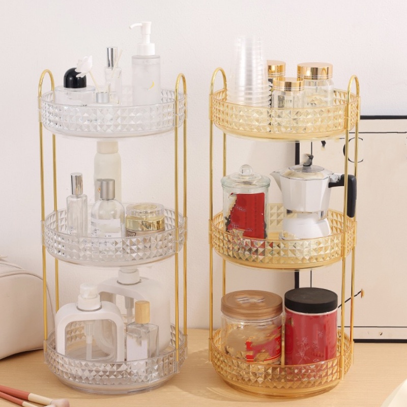 Luxury Skincare Organizer - 1개/고급 화장품 보관함 데스크탑 회전식 화장대