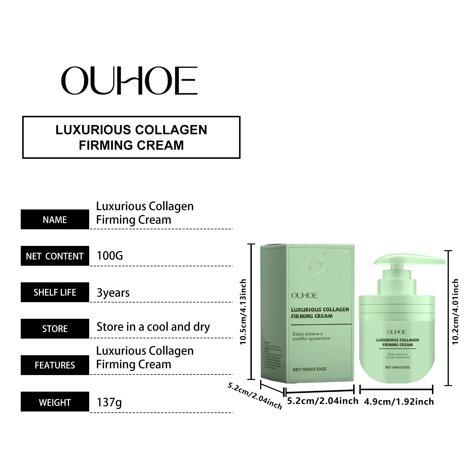100g 콜라겐 펩타이드 크림 트리플 배리어 모이스처  - Luxury Skincare Anti Aging 리뷰 및 가격