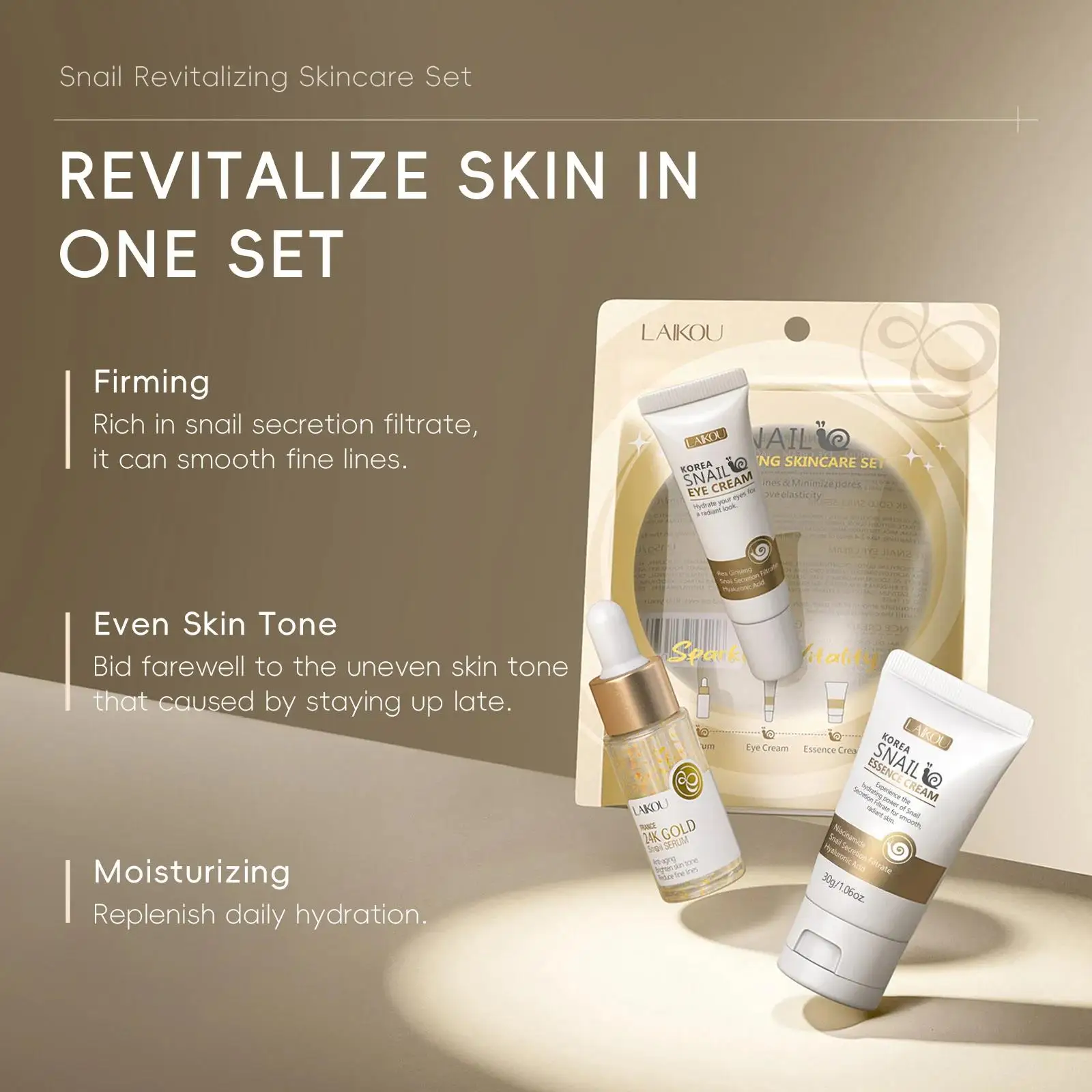 24K 골드 달팽이 리페어 세럼 아이 크림 에센스 세트 - Luxury Skincare Serum 리뷰 및 가격