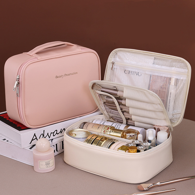 새로운 여성 화장품 가방 휴대용 보관 가방 대용량 럭셔 - Luxury Skincare Organizer 리뷰 및 가격