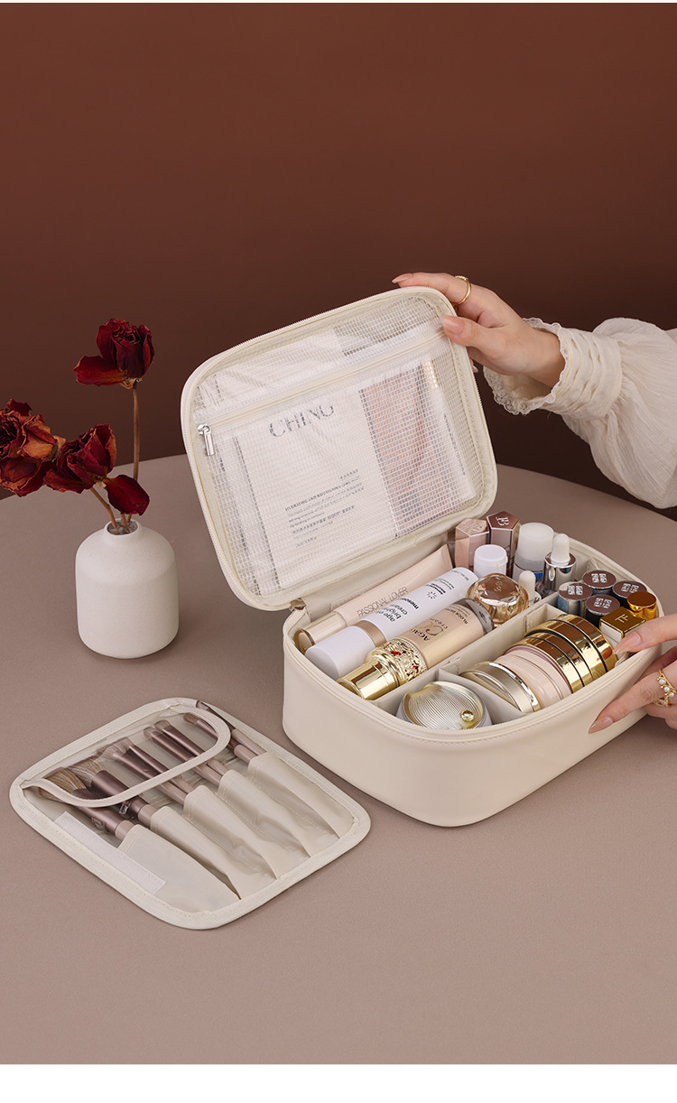 새로운 여성 화장품 가방 휴대용 보관 가방 대용량 럭셔 - Luxury Skincare Organizer 리뷰 및 가격