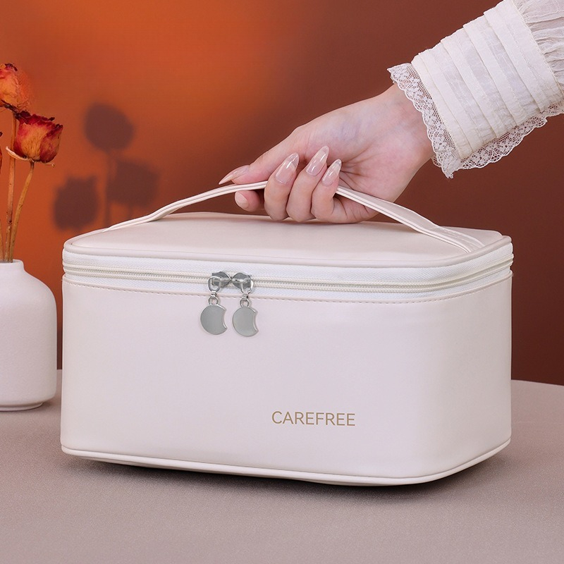 여성용 고급 PU 메이크업 가방 - 지퍼 잠금 장치가  - Luxury Skincare Organizer 리뷰 및 가격