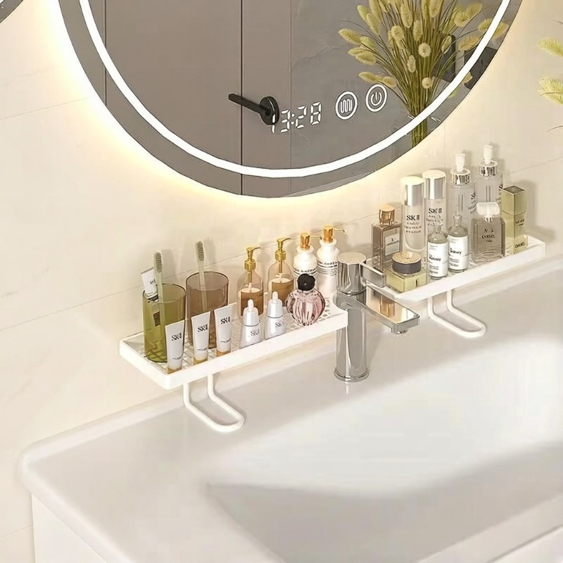 럭셔리 심플 싱크대 수납 선반, 무타공 욕실 화장대 정 - Luxury Skincare Organizer 리뷰 및 가격