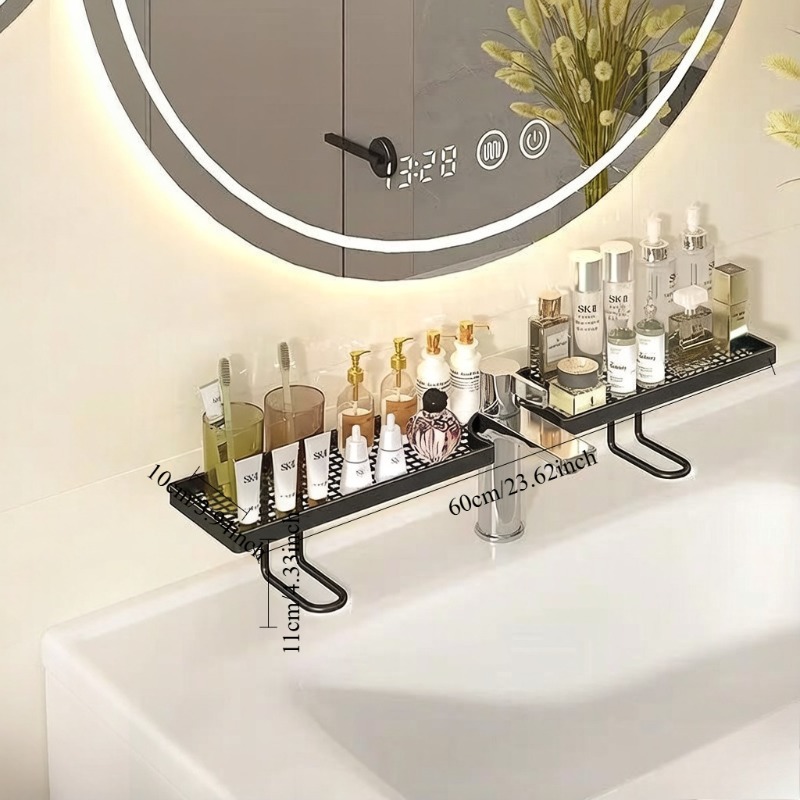 럭셔리 심플 싱크대 수납 선반, 무타공 욕실 화장대 정 - Luxury Skincare Organizer 리뷰 및 가격