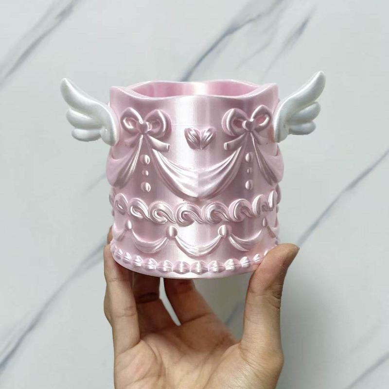 1개 실크 질감 소녀용 고급 화장품 정리함 버킷 천사  - Luxury Skincare Organizer 리뷰 및 가격
